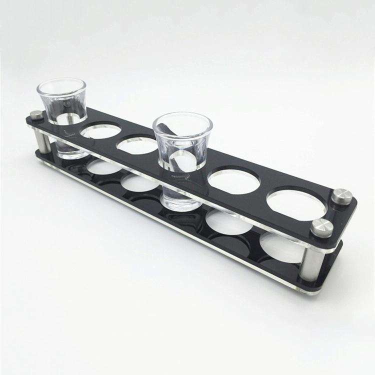 Acrylic Round Hole Wine Glass Holder, Layer (specification): 6 Grids