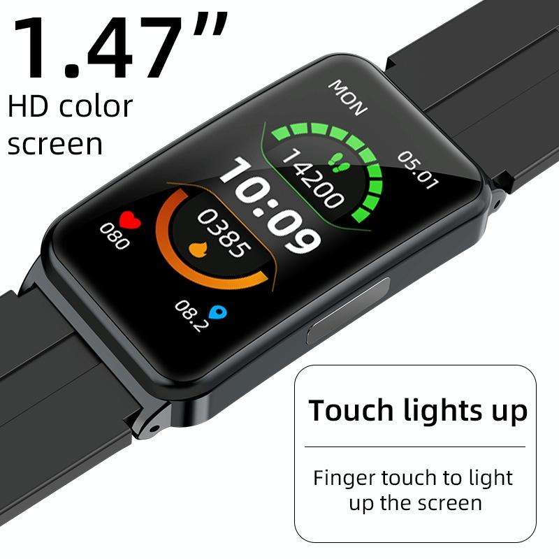 EP01 1.47 inch Color Screen Smart Watch,Support Heart Rate Monitoring/Blood Pressure Monitoring(B...