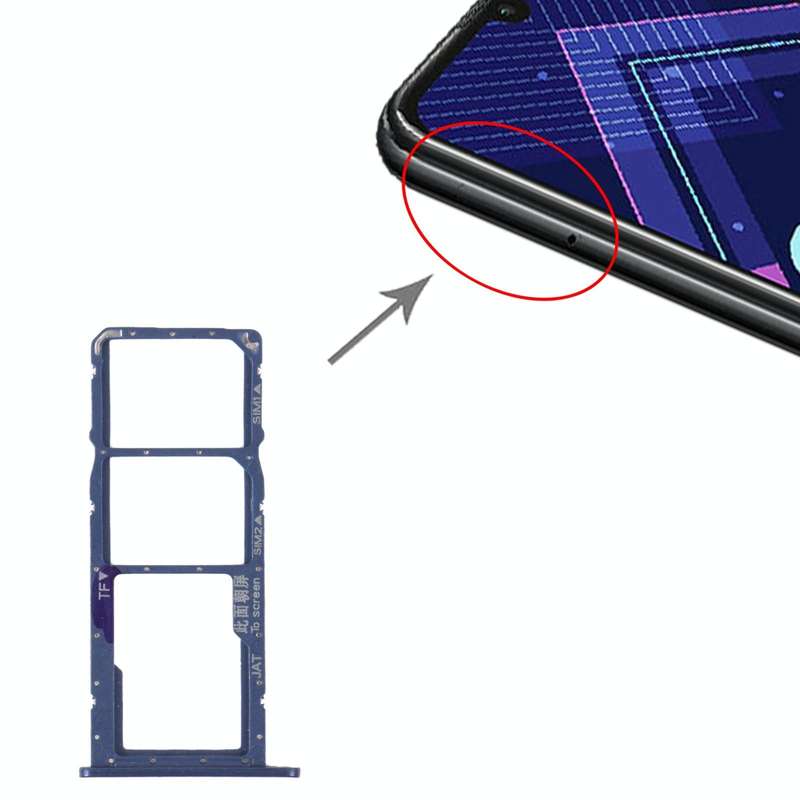 SIM Card Tray + SIM Card Tray + Micro SD Card Tray for Honor 8A 2020 (Purple)