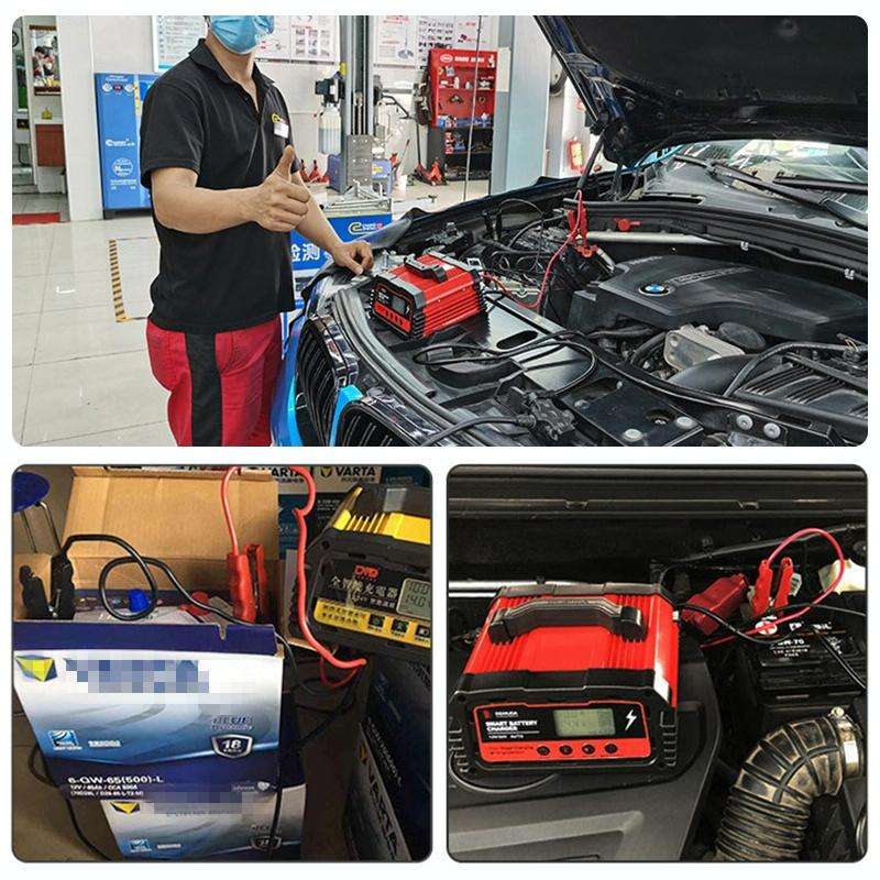DEMUDA DC200 20A 12V / 24V Car Battery Charger Intelligent Pulse Repair Type Lead-acid Battery, P...