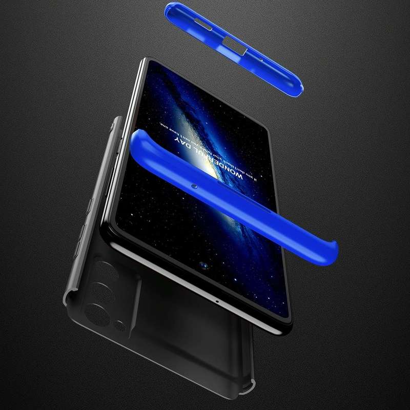 For Samsung Galaxy S20 FE GKK Three Stage Splicing Full Coverage PC Protective Case(Black Blue)