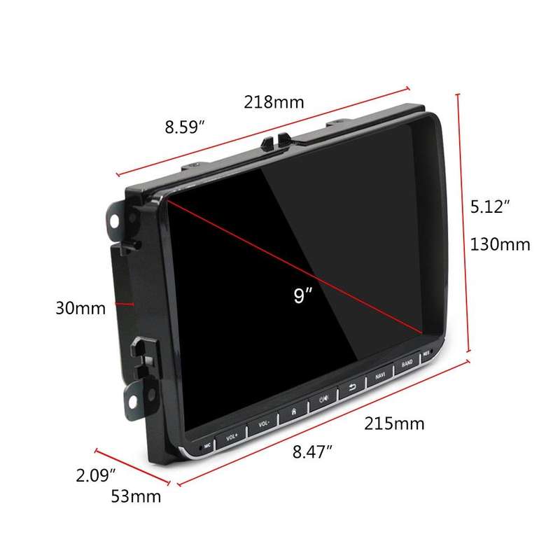 A2743 For Volkswagen 1+16G 9-inch Central Control Large Screen With Carplay Car Android10.0 Navig...
