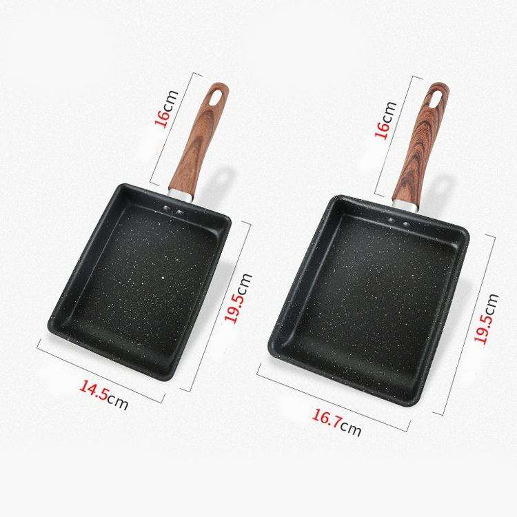 JBY-6658 Small Frying Pan Tamagoyaki Pan Maifanshi Non-Stick Frying Pan Square Omelette Pan,Size:...
