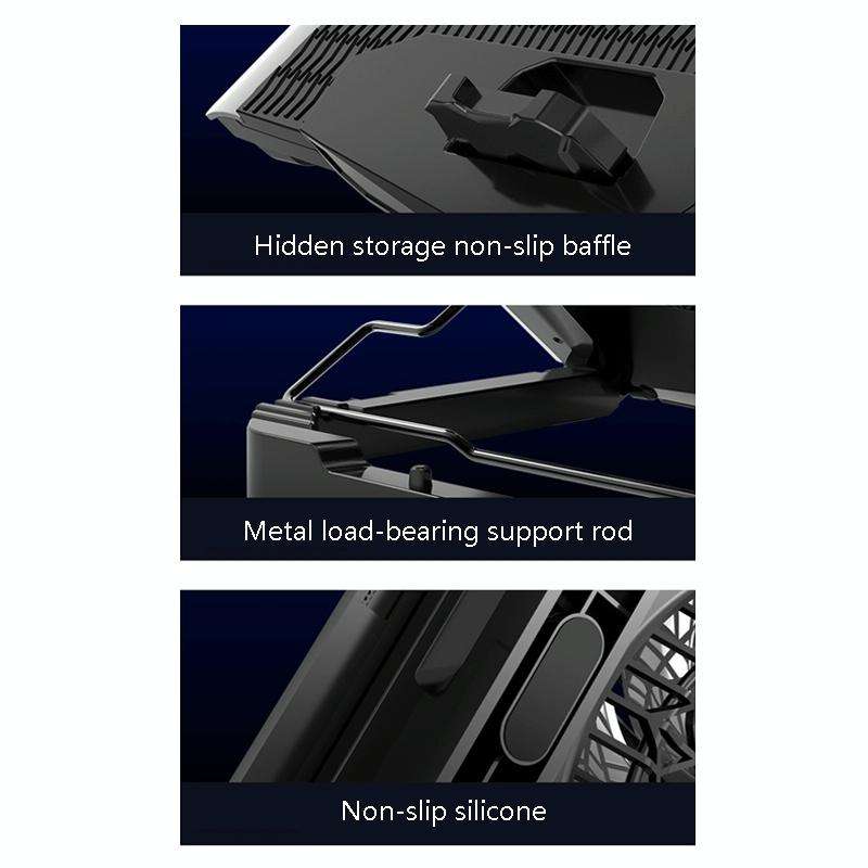 ICE COOREL USB Laptop Radiator Computer Mute Cooling Bracket, Colour: N9 Standard Version (Silver)