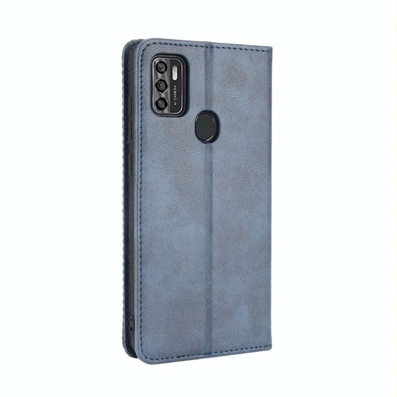 For ZTE Blade A7s 2020 Magnetic Buckle Retro Crazy Horse Texture Horizontal Flip Leather Case wit...