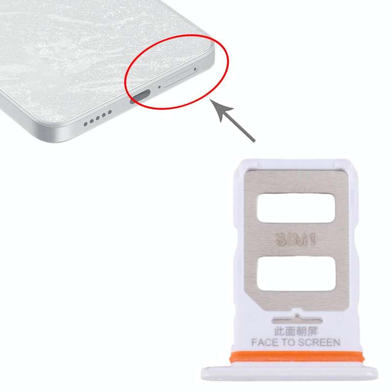 For Xiaomi Redmi Note 13 Pro 5G SIM Card Tray + SIM Card Tray (White)