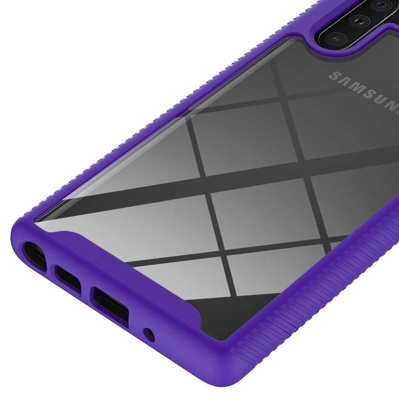 For Samsung Galaxy Note 10 Starry Sky Solid Color Series Shockproof PC + TPU Protective Case(Black)