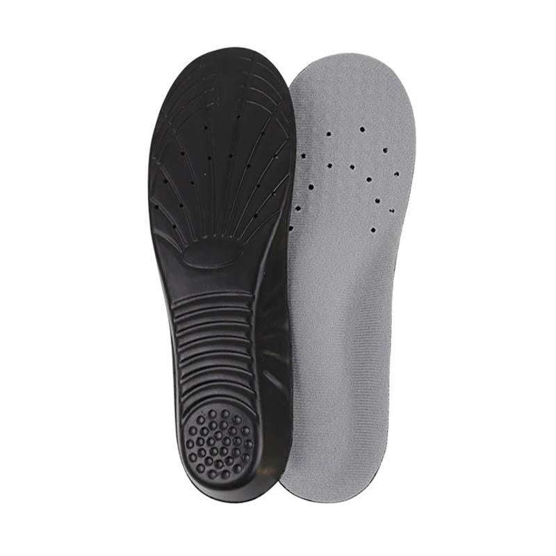 Shock Absorption Thickening Slow Rebound Soft and Comfortable Wicking Insole, Size:L(Black Backgr...