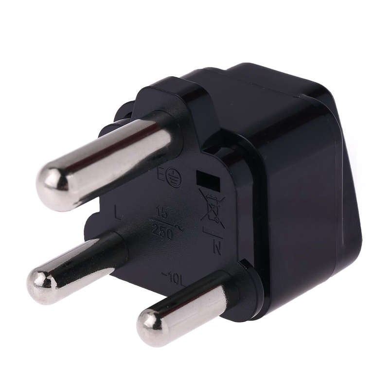 Portable Universal Socket to (Large) South Africa Plug Power Adapter Travel Charger (Black)