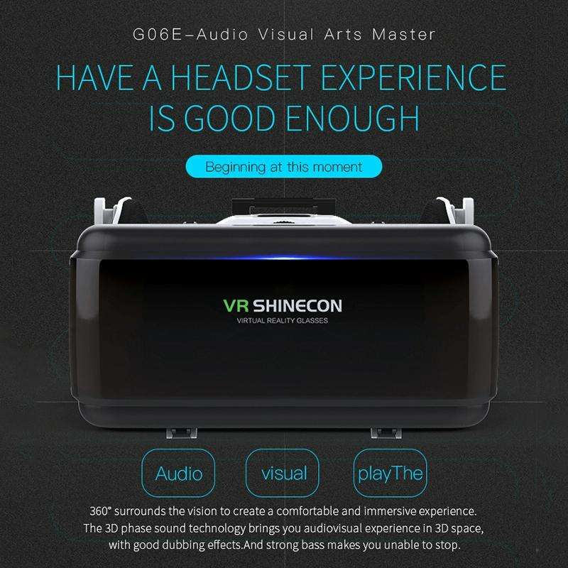 VR SHINECON G06E Virtual Reality 3D Video Glasses Suitable for 4.7 inch - 6.1 inch Smartphone wit...