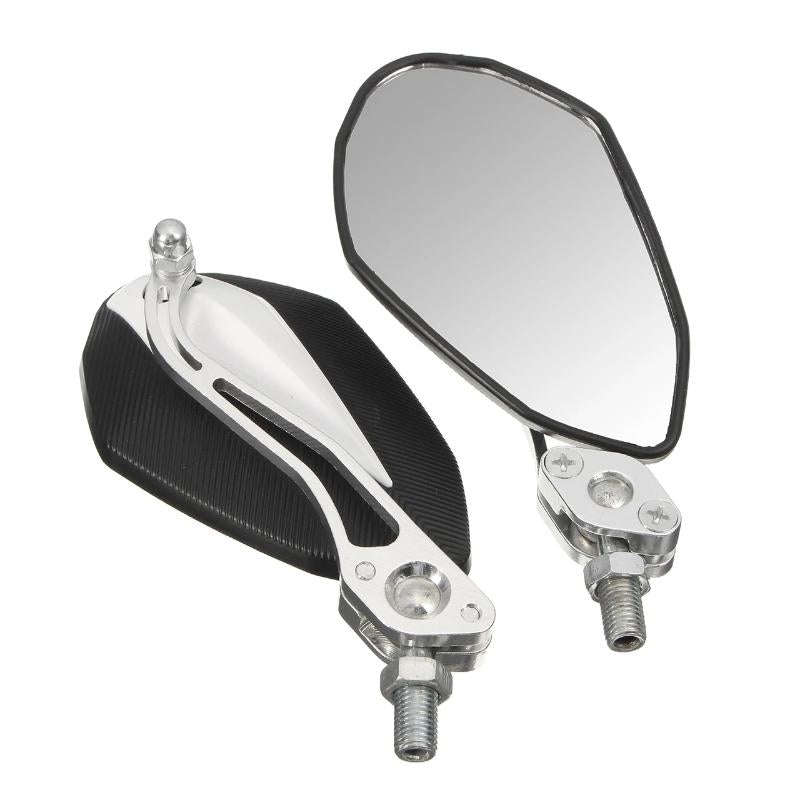 Aluminum Alloy Motorcycle Large-view Rearview Mirror Modification(Black)