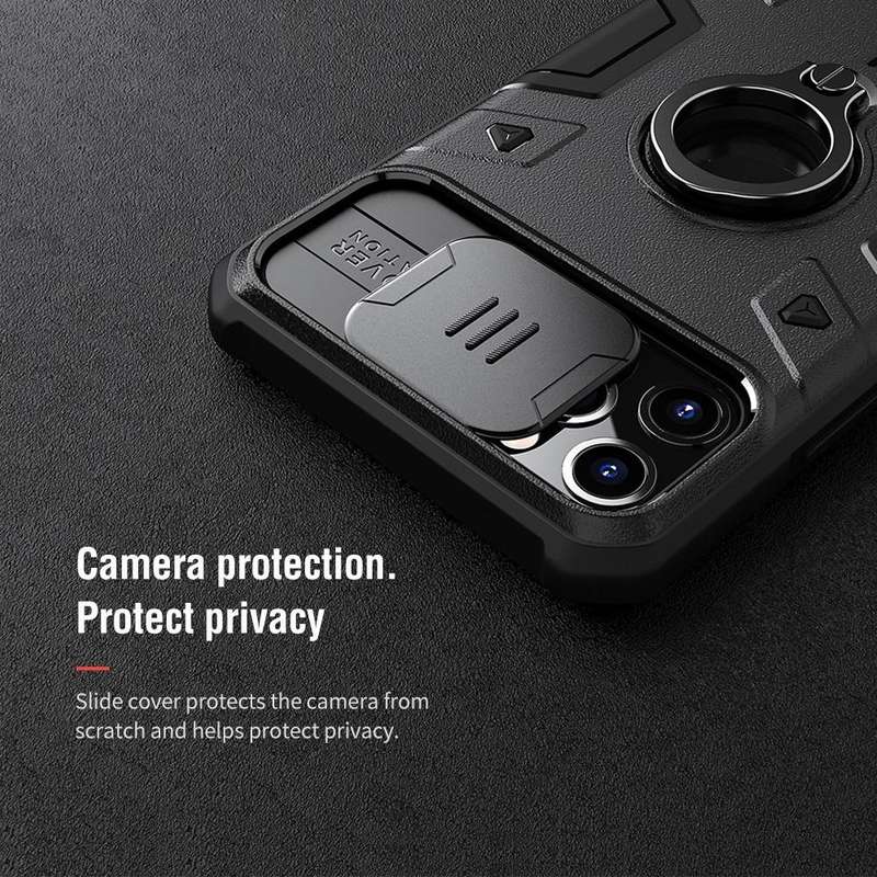 For iPhone 11 Pro Max NILLKIN Shockproof CamShield Armor Protective Case with Invisible Ring Hold...