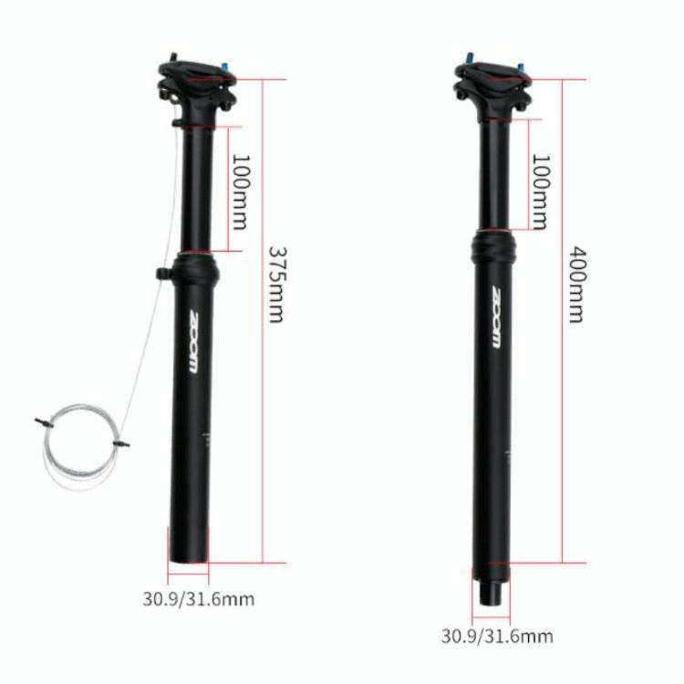 ZOOM Bicycle Wire-Controlled Hydraulic Lift Seat Tube Mountain Bike Seatpost, Size:31.6mm, Specif...