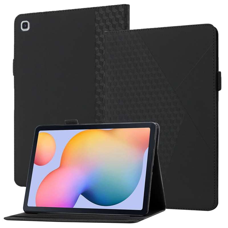 For Samsung Galaxy Tab S6 Lite SM-P610/T615 Rhombus Skin Feel Horizontal Flip Tablet Leather Case...