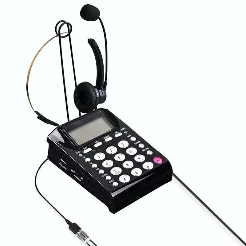 Dual 3.5mm Female to RJ9 PC / Mobile Phones Headset to Office Phone Adapter Convertor Cable, Leng...