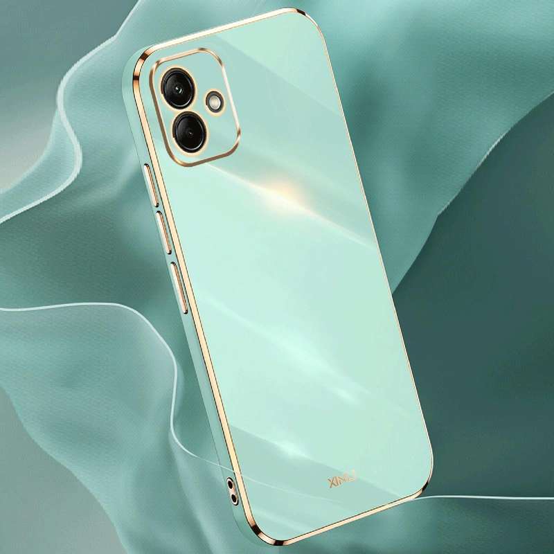 For Samsung Galaxy A05 XINLI Straight Edge 6D Electroplate TPU Phone Case(Mint Green)