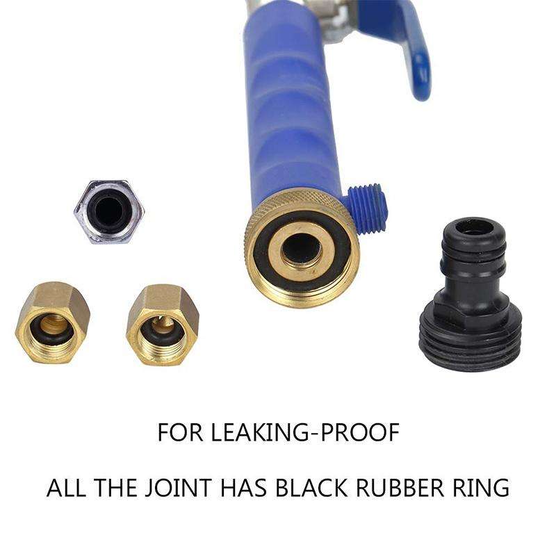 Garden Lawn Irrigation High Pressure Hose Spray Nozzle Car Wash Cleaning Tools (Black)
