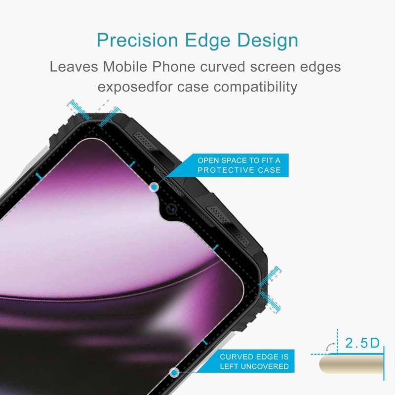 For DOOGEE S110 50pcs 0.26mm 9H 2.5D Tempered Glass Film
