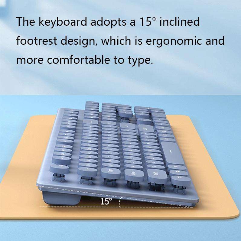 XINMENG N520 Rechargeable Wireless Keyboard Mouse Set(Blue)