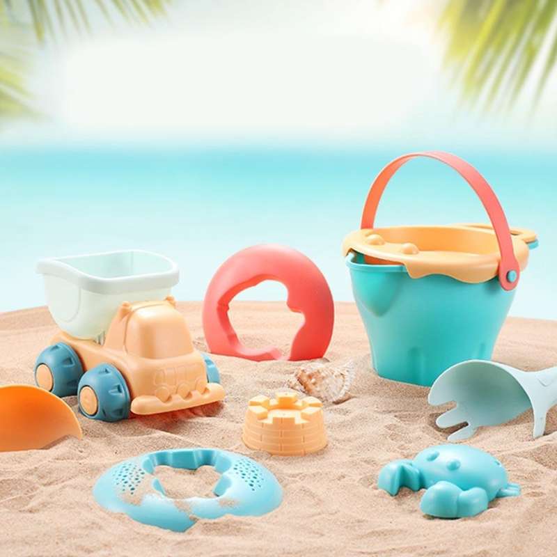 5 in 1 Outdoor Play Water Play Sand Soft Silicone Material Tool Children Play Water Toy Set