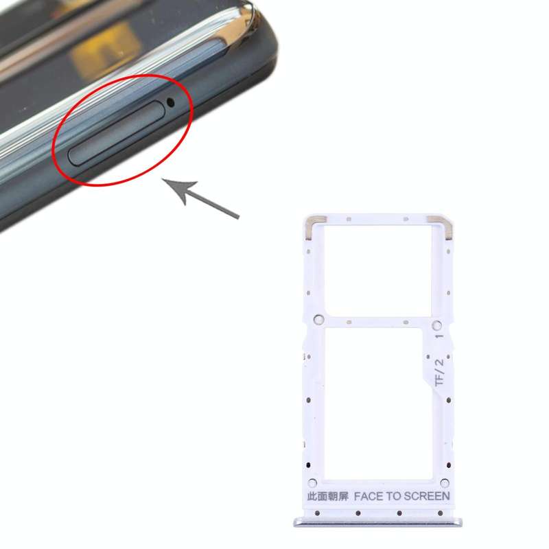SIM Card Tray + SIM Card Tray / Micro SD Card Tray for Xiaomi Poco X3 GT 21061110AG (White)
