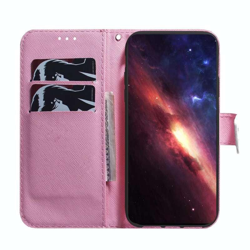For OPPO Reno8 Coloured Drawing Leather Phone Case(Magnolia)