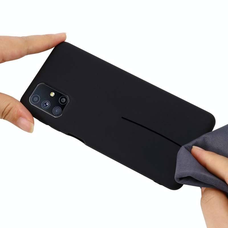 For Samsung Galaxy M51 (Indian Version) Pure Color Liquid Silicone Shockproof Full Coverage Case(...