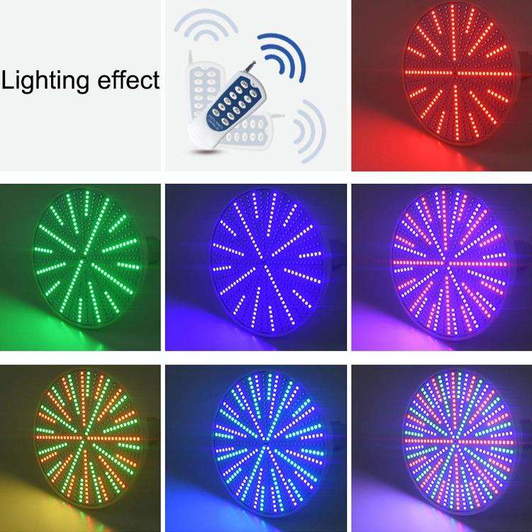 ABS Plastic LED Pool Bulb Underwater Light, Light Color:Colorful +12 Button Remote Control(25W)