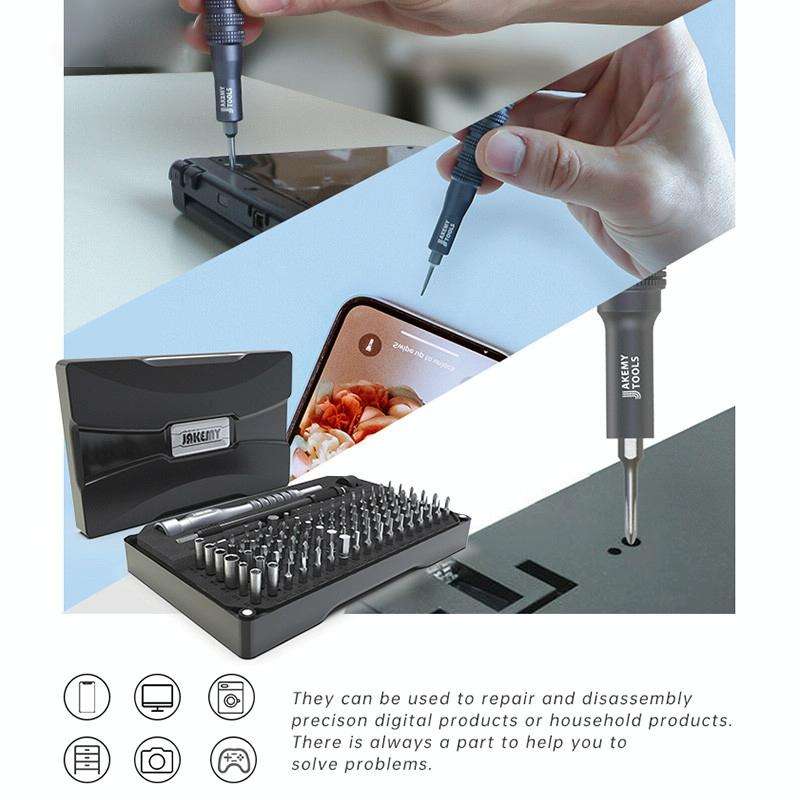 JAKEMY JM-8177 106 in 1 Screwdriver Bit Head Extension Rod Multi-functional Combination Repair To...