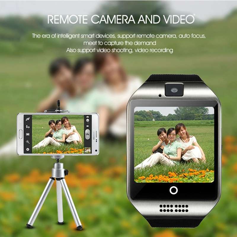 Q18 1.54 inch TFT Screen MTK6260A 360MHz Bluetooth 3.0 Smart Watch Phone, 128M + 64M Memory(Black)