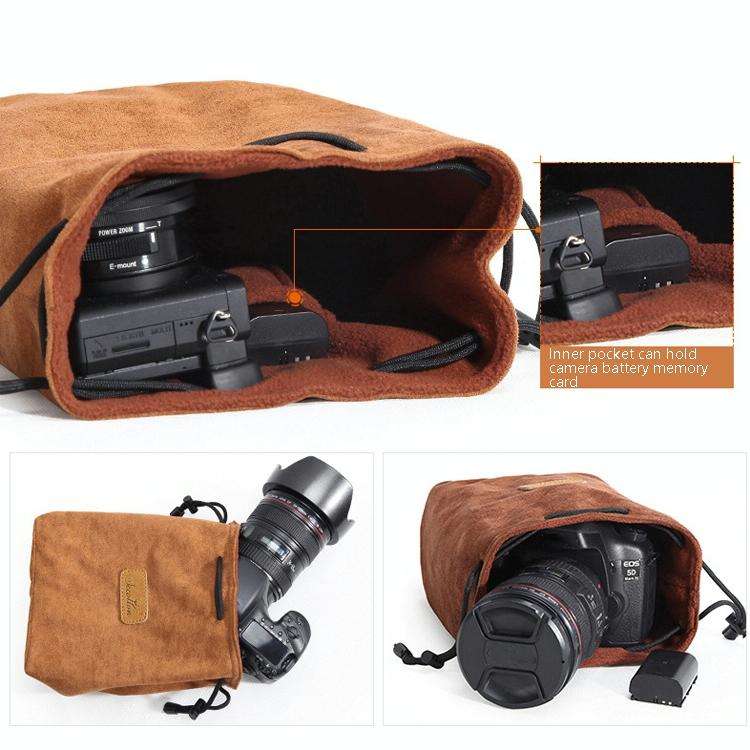 S.C.COTTON Liner Shockproof Digital Protection Portable SLR Lens Bag Micro Single Camera Bag Roun...