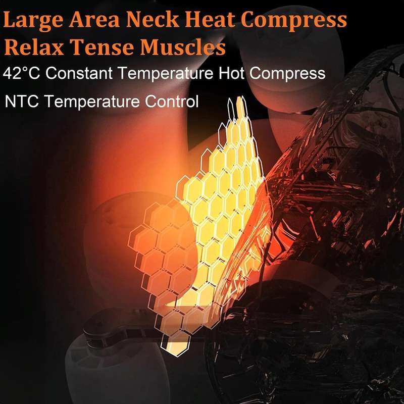 Electric Neck And Shoulder Massager Shiatsu Back Neck Massager With Heat(White)