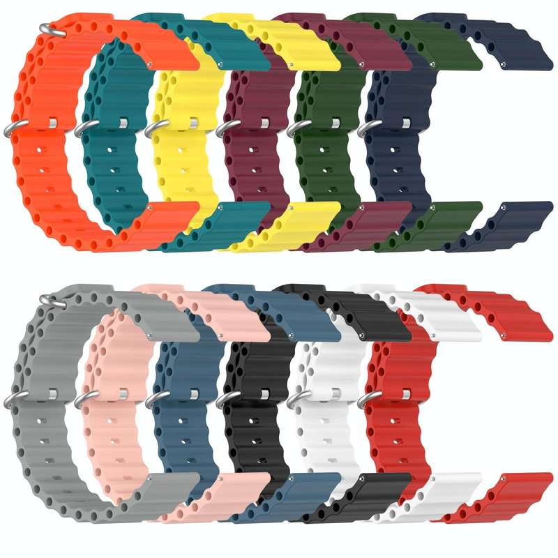 For Garmin Forerunner 55 20mm Ocean Style Silicone Solid Color Watch Band(Rock Gray)