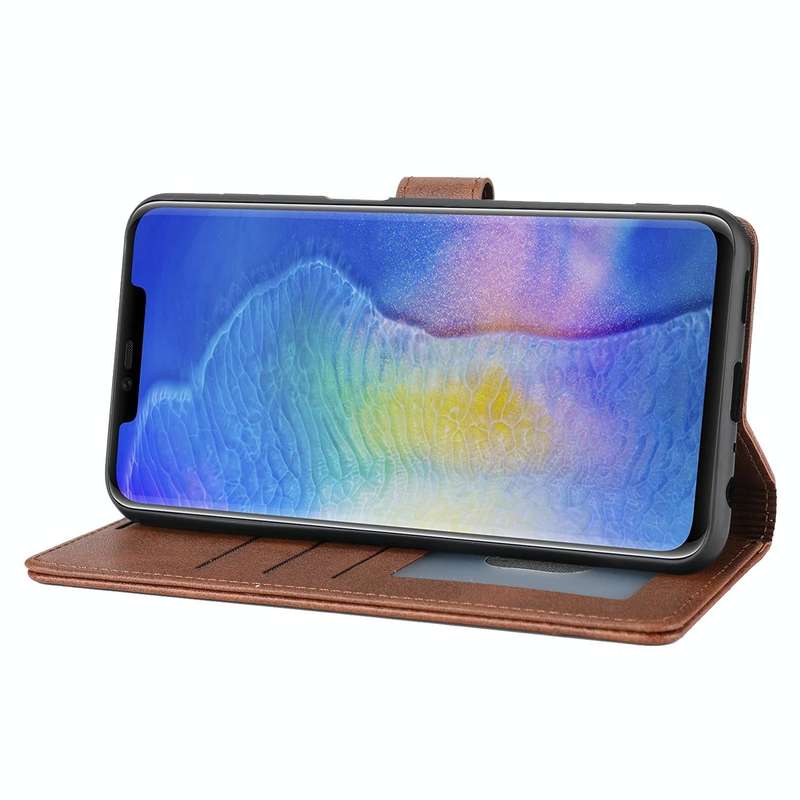 For Huawei Mate 20 Pro Classic Wallet Flip Leather Phone Case(Brown)