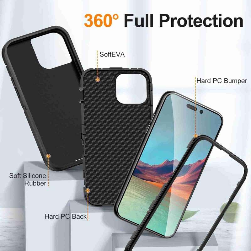 For iPhone 14 Pro Max Life Waterproof Rugged Phone Case(Black)