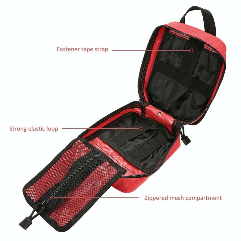 Waterproof Oxford Cloth + Nylon Outdoor Travel Portable First Aid Kit(Black)
