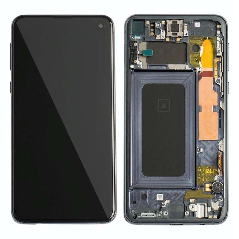 Original Super AMOLED LCD Screen Digitizer Full Assembly with Frame for Samsung Galaxy S10e (Black)