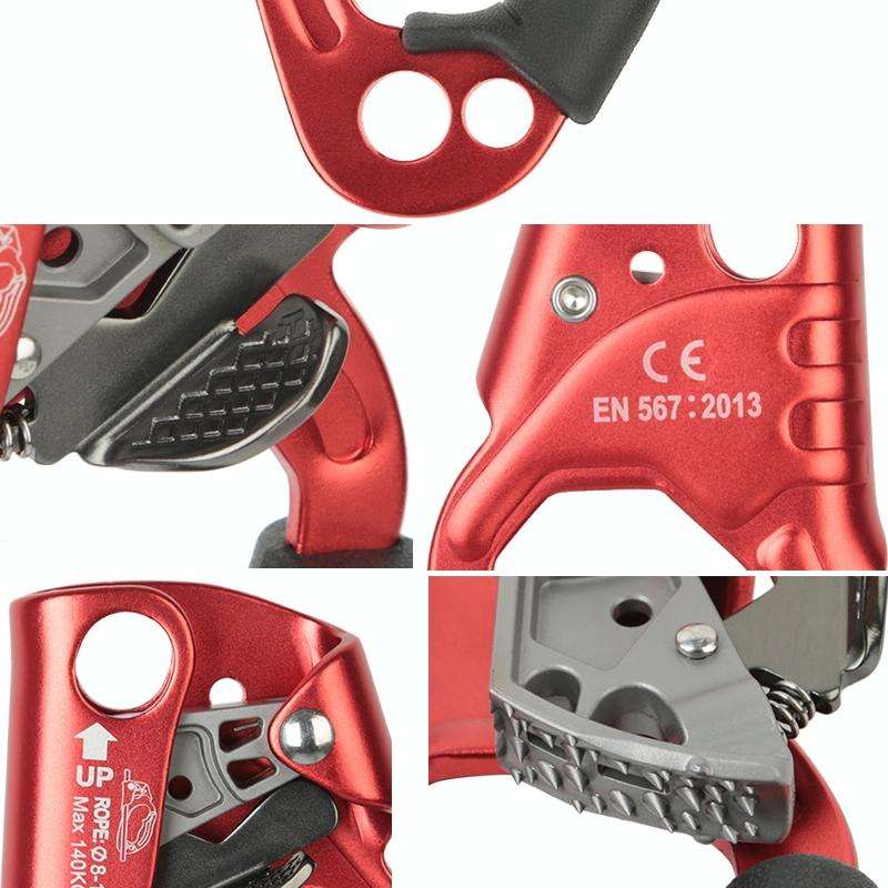 XINDA TP-8606 Outdoor Rock Climbing Aerial Work Anti-fall Handheld Rope Gripper for 8-12mm Diamet...