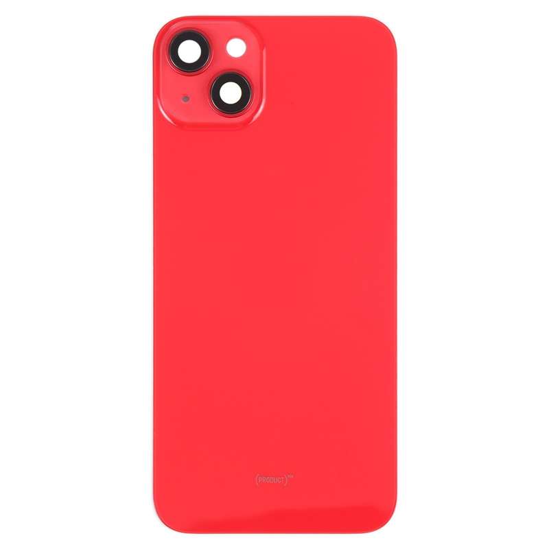 Glass Battery Back Cover with Holder for iPhone 14(Red)