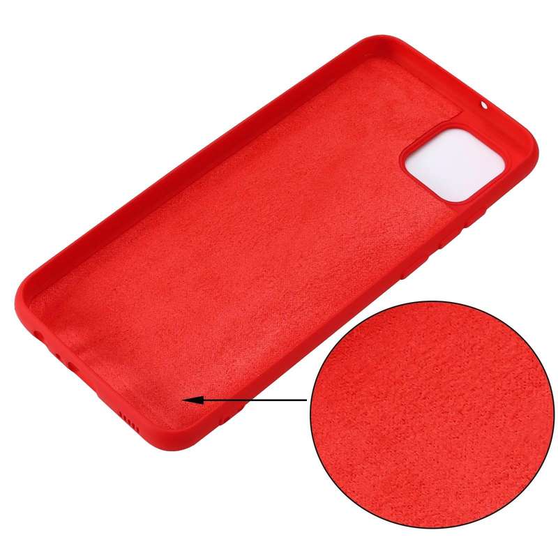 For Samsung Galaxy A03 166.6mm Color Liquid Silicone Phone Case(Red)