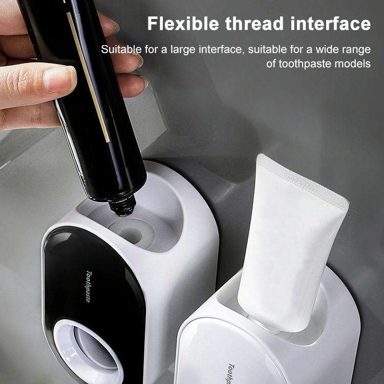 Automatic Toothpaste Squeezing Wall-mounted Toothpaste Rack(Pink+White)