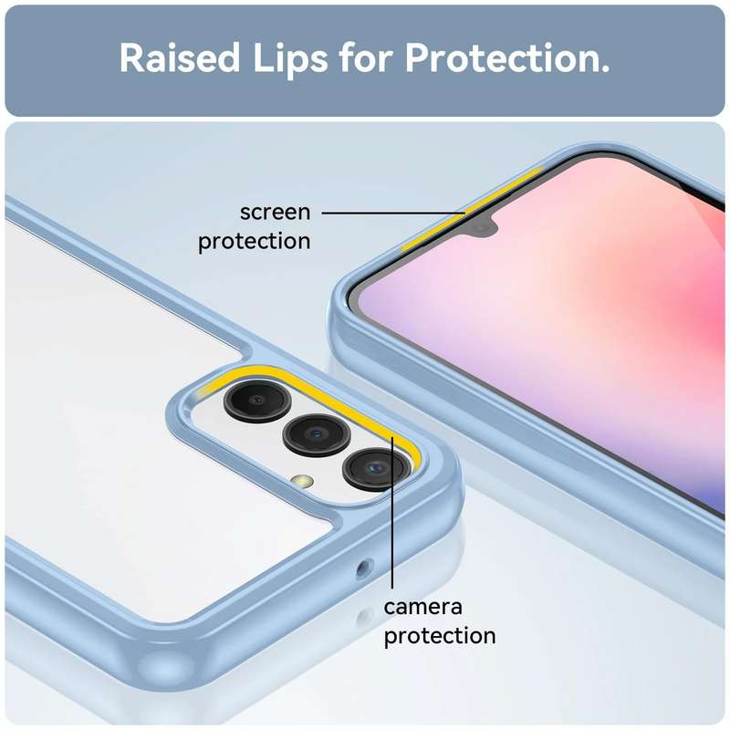 For Samsung Galaxy A24 4G Colorful Series Acrylic + TPU Phone Case(Blue)