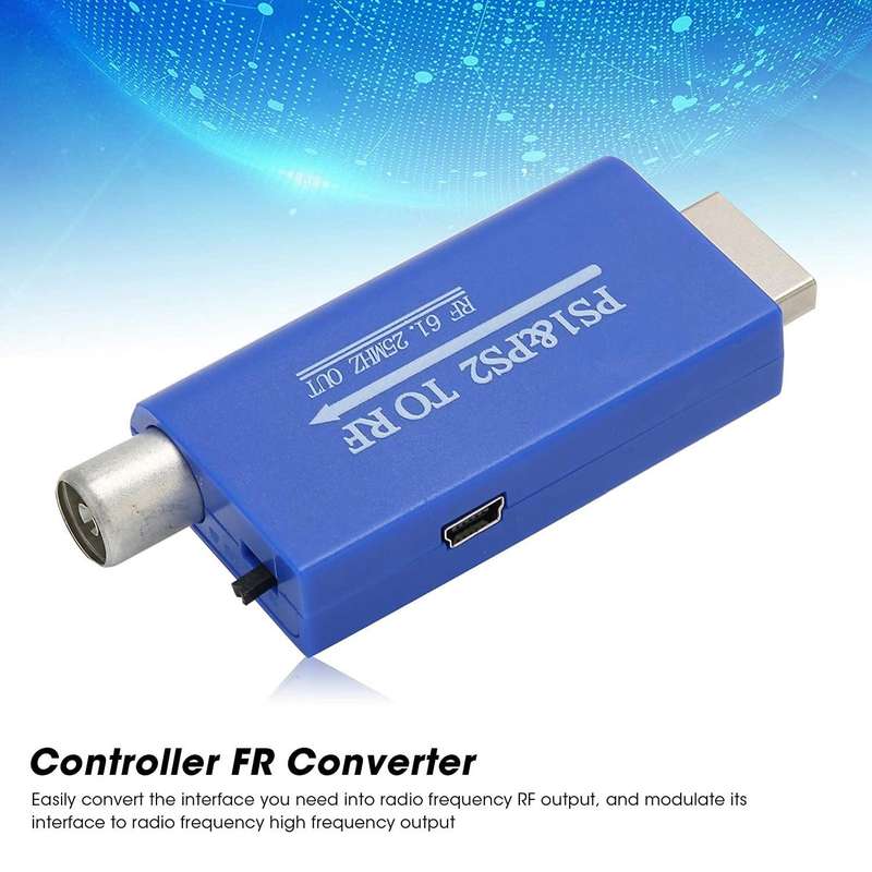61.25MHz PS1 & PS2 to RF TV Signal Radio Frequency Converter