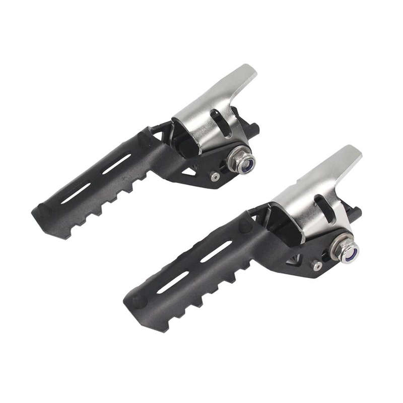 For BMW R1250GS R1200 GS ADV Motorcycle 22-25mm Front Folding Foot Pegs Footrests Clamps (Black S...