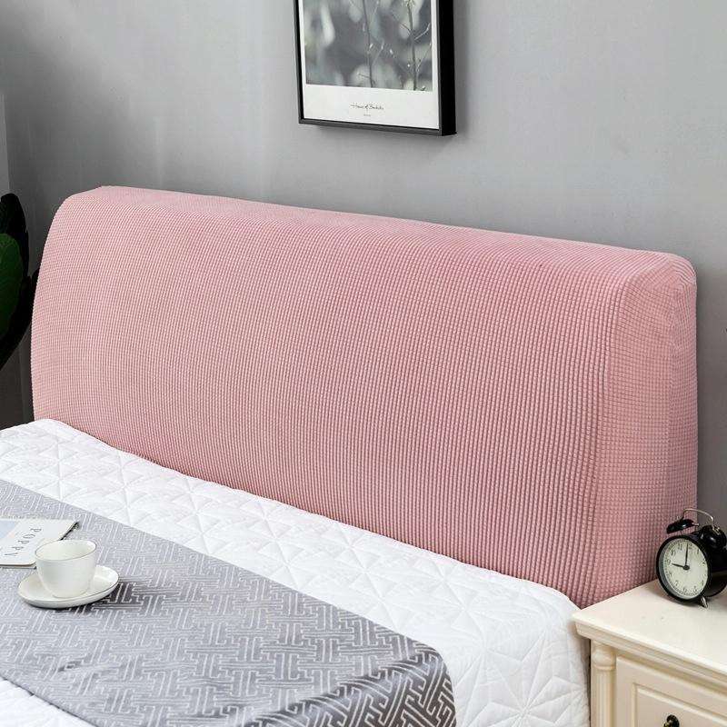 Polar Fleece Elastic Full Covered Headboard Dust Cover, Size:220cm(Pink)