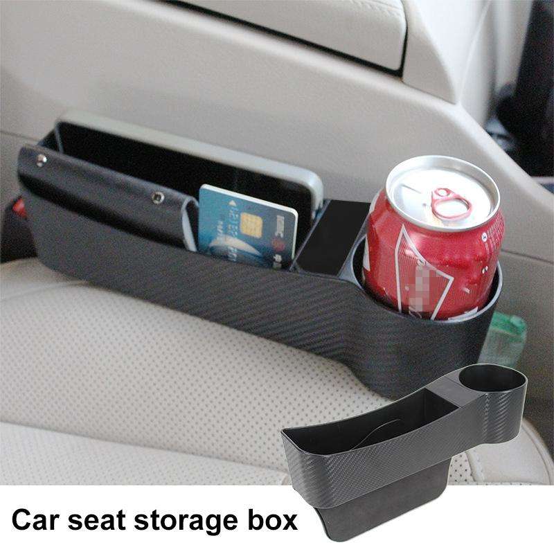 CARFU AC-2294 Car Seat Gap Multi-function Storage Box(White)