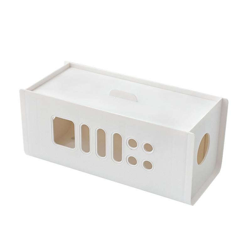 XM009 Plastic Plug-In Electric Wire Storage Box Power Board Wire Clip Box Charger Storage Finishi...
