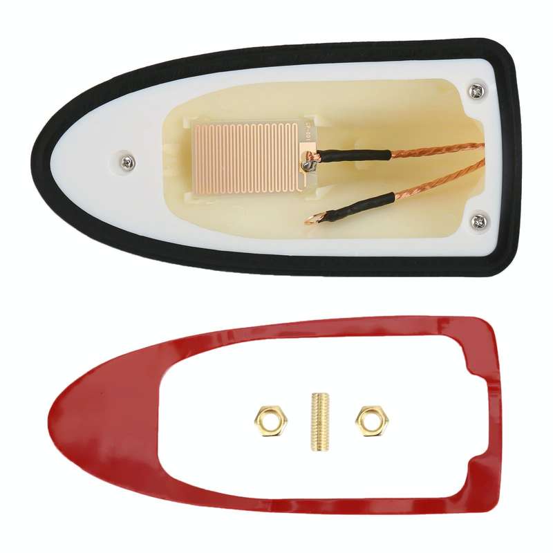 Universal Car Antenna Aerial Shark Fin Radio Signal (Silver)