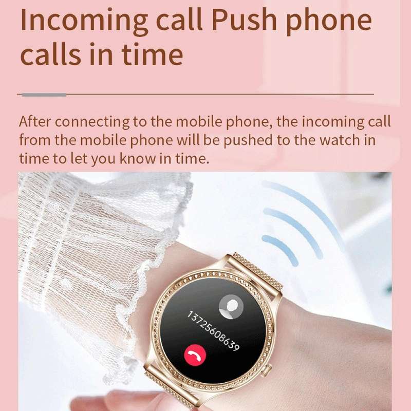 AK35 1.32 inch IPS Color Screen Smart Watch, Support Sleep Monitoring/Blood Oxygen Monitoring(Gol...