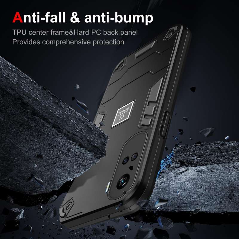 For Honor 90 Lite 2 in 1 Shockproof Phone Case(Black)